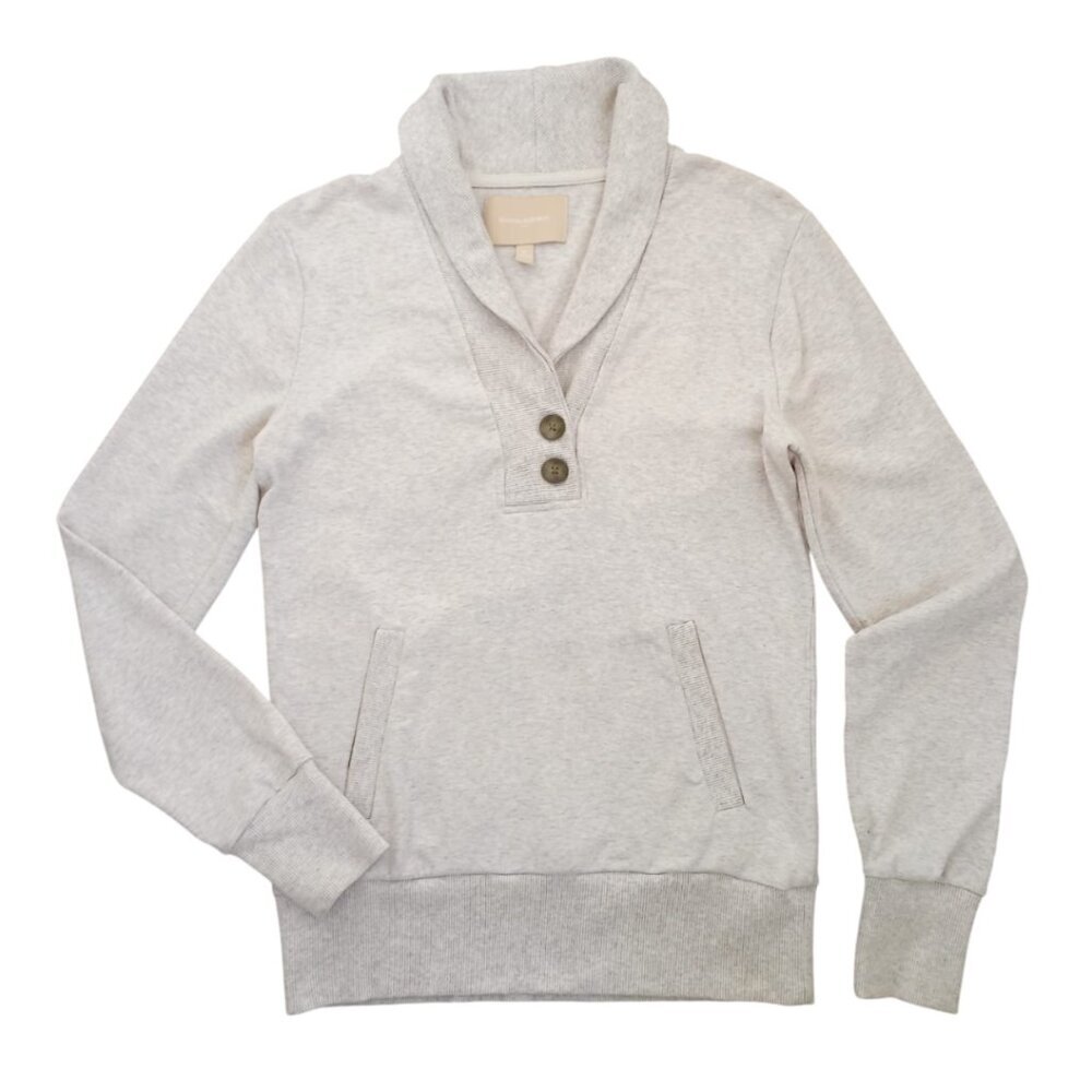 Banana Republic Light Gray Shawl Collar Pullover for Women – Size S